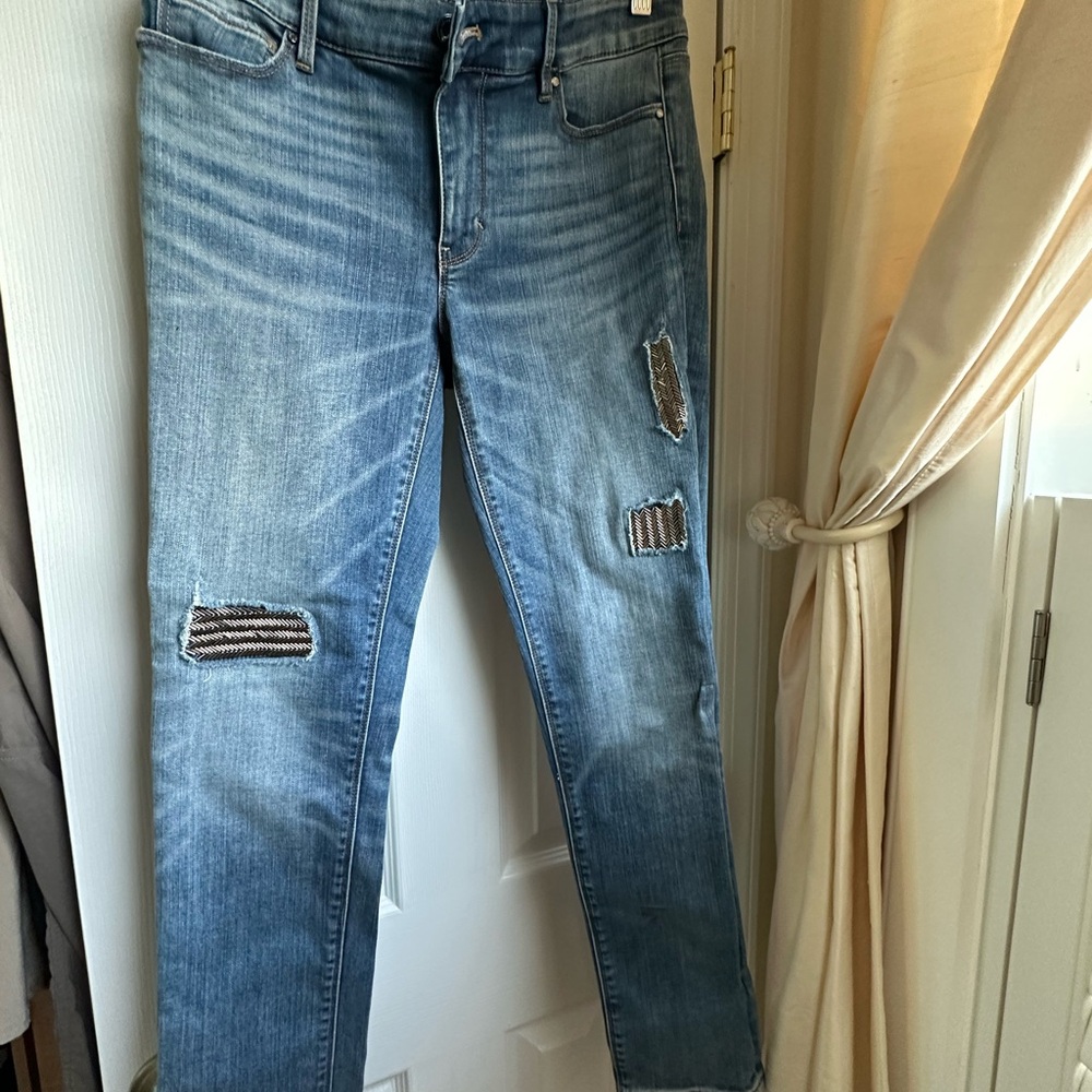 White House Black Market Blue Straight Leg Jeans size 4S